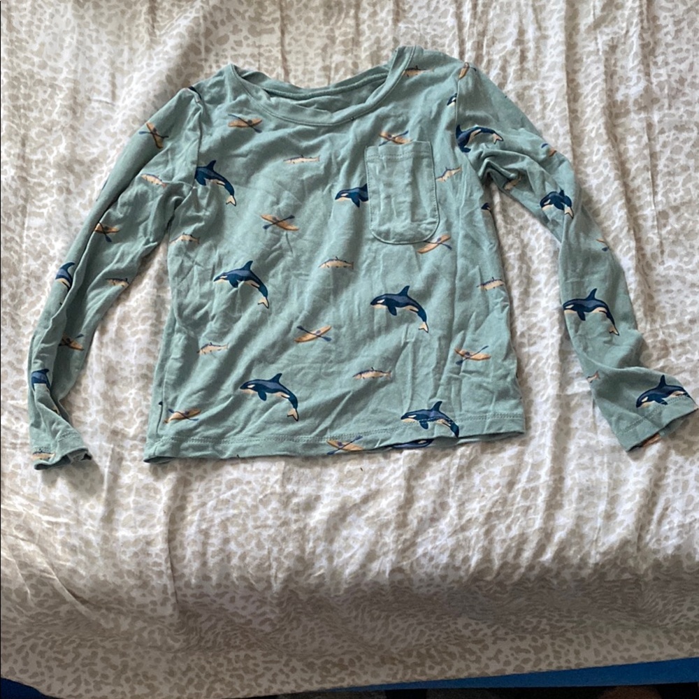 Kyte baby Kids Shark Print Long Sleeve Shirt